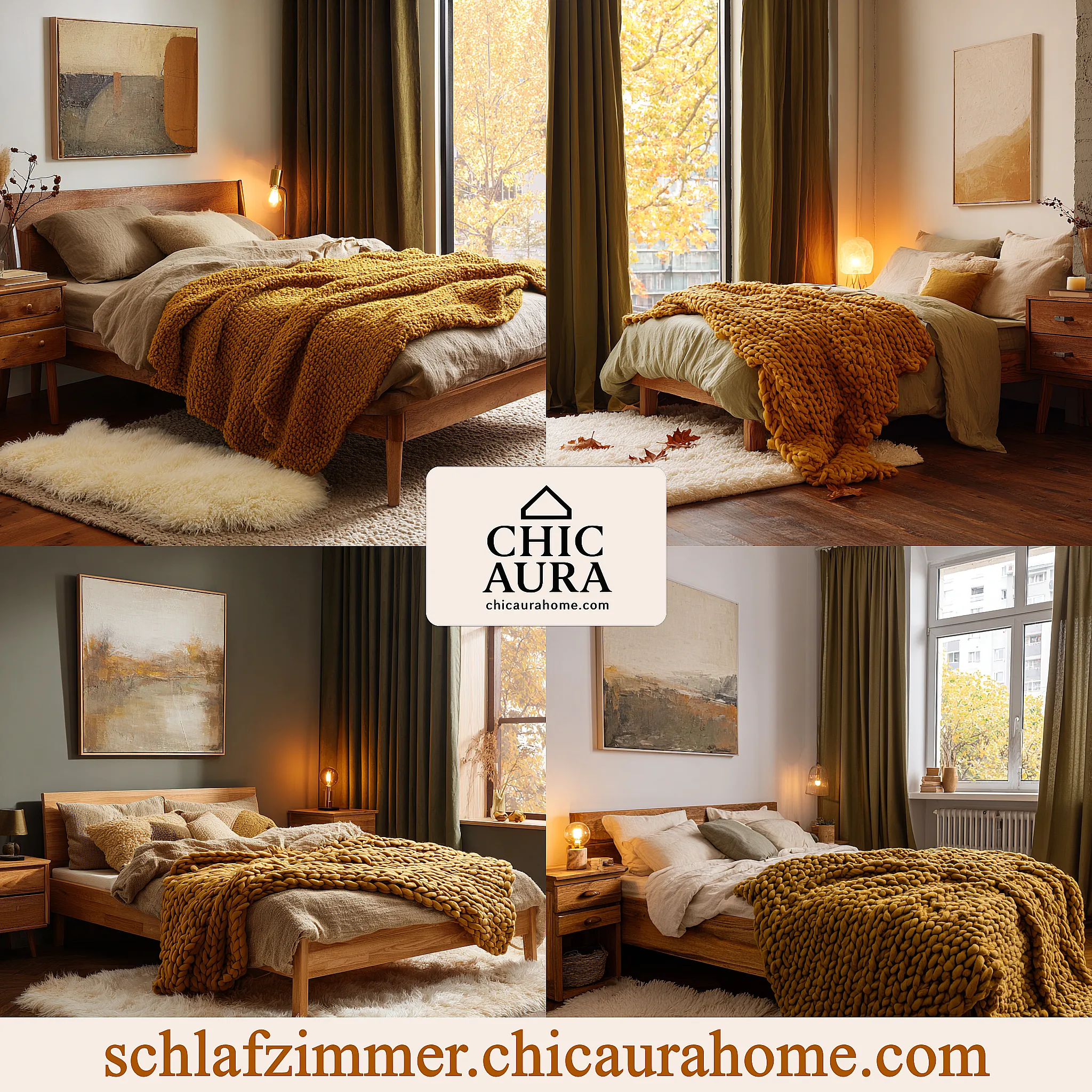 gemütliches schlafzimmer herbst