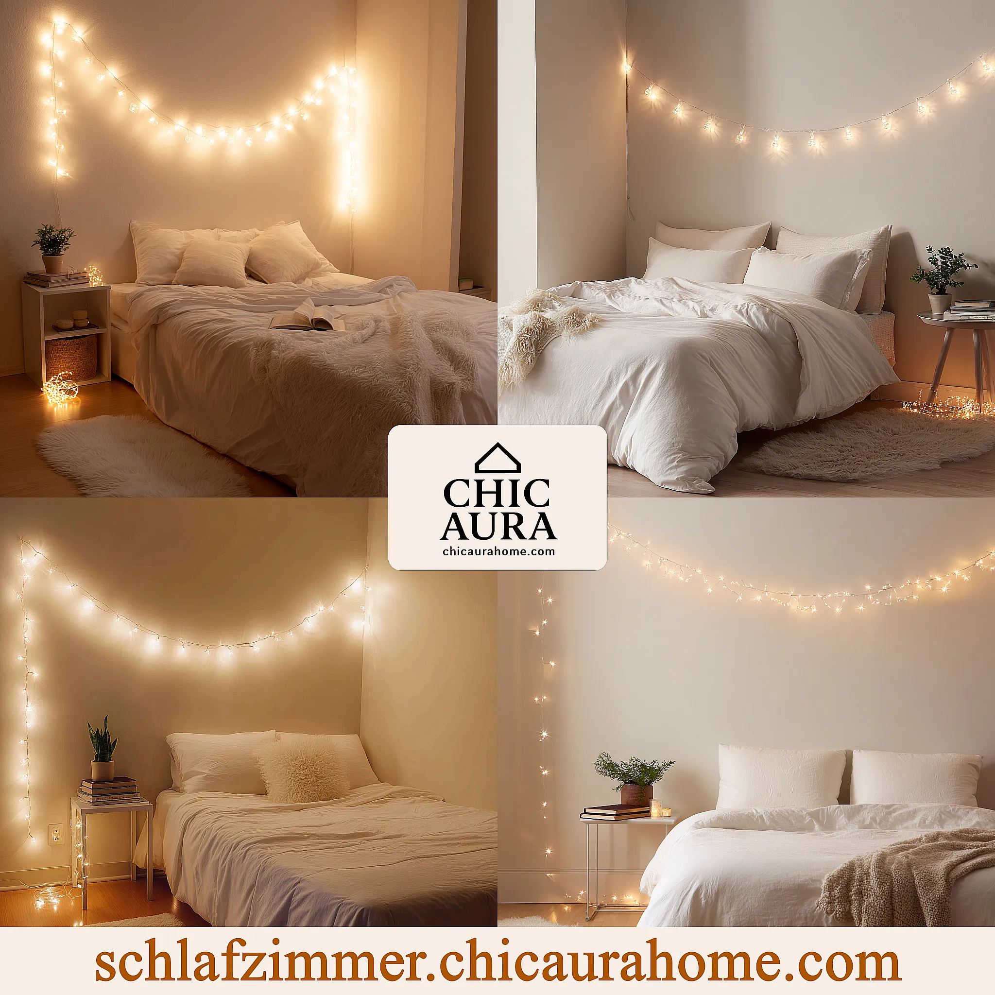 schlafzimmer dekorieren mit lichterketten