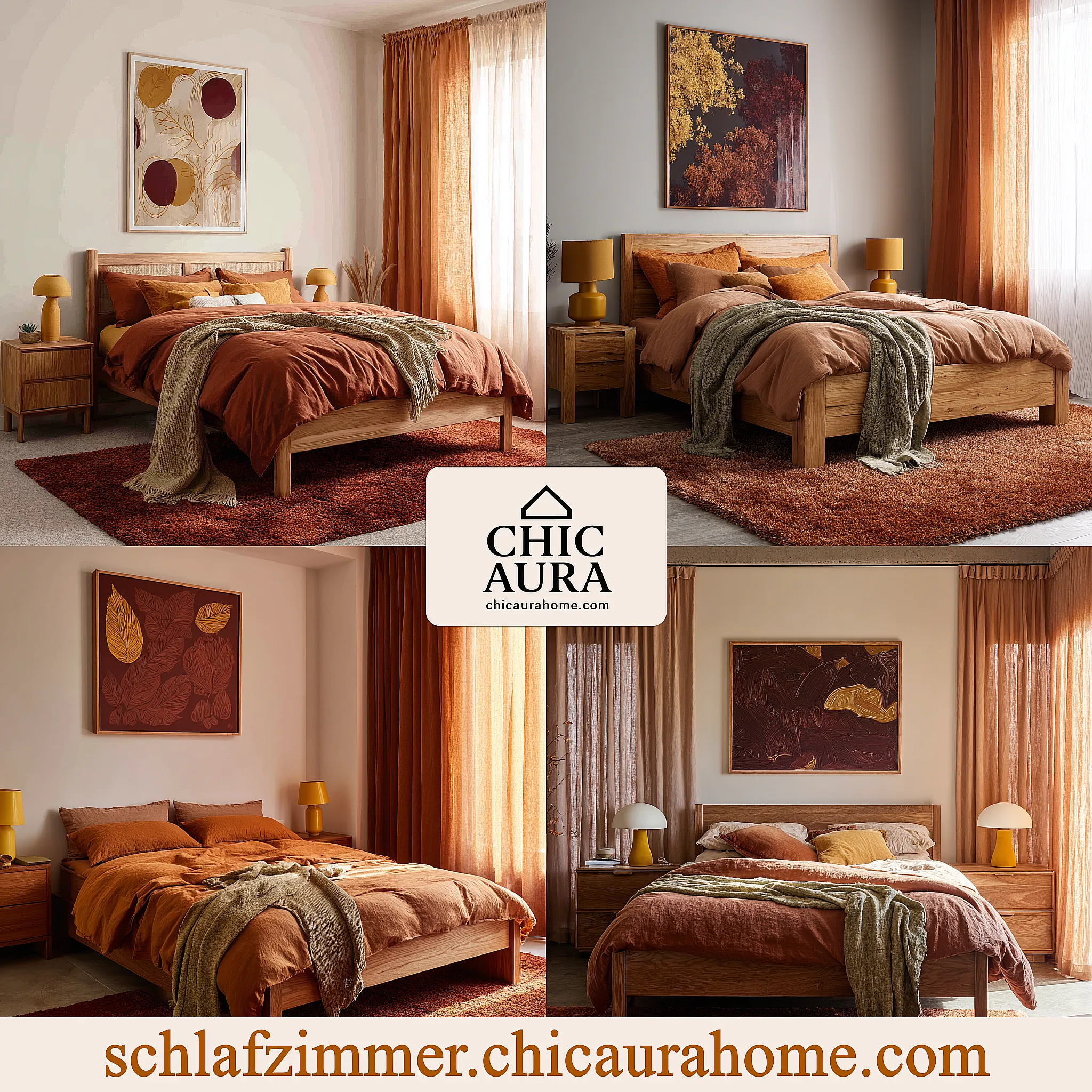 schlafzimmer herbstfarben einrichten