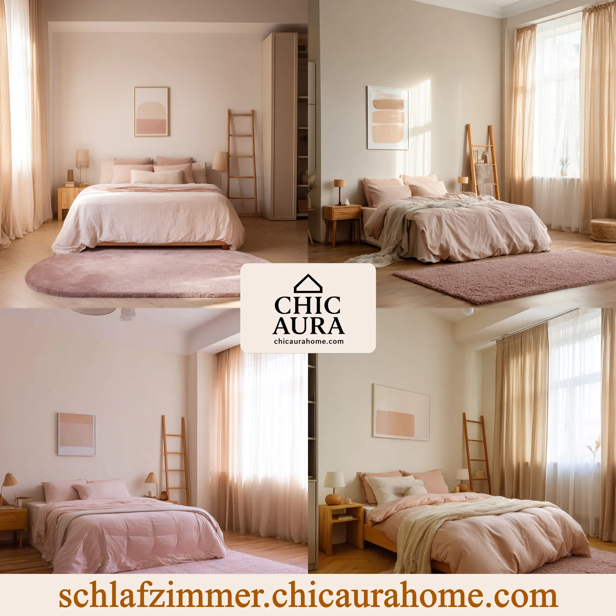 schlafzimmer ideen beige rosa