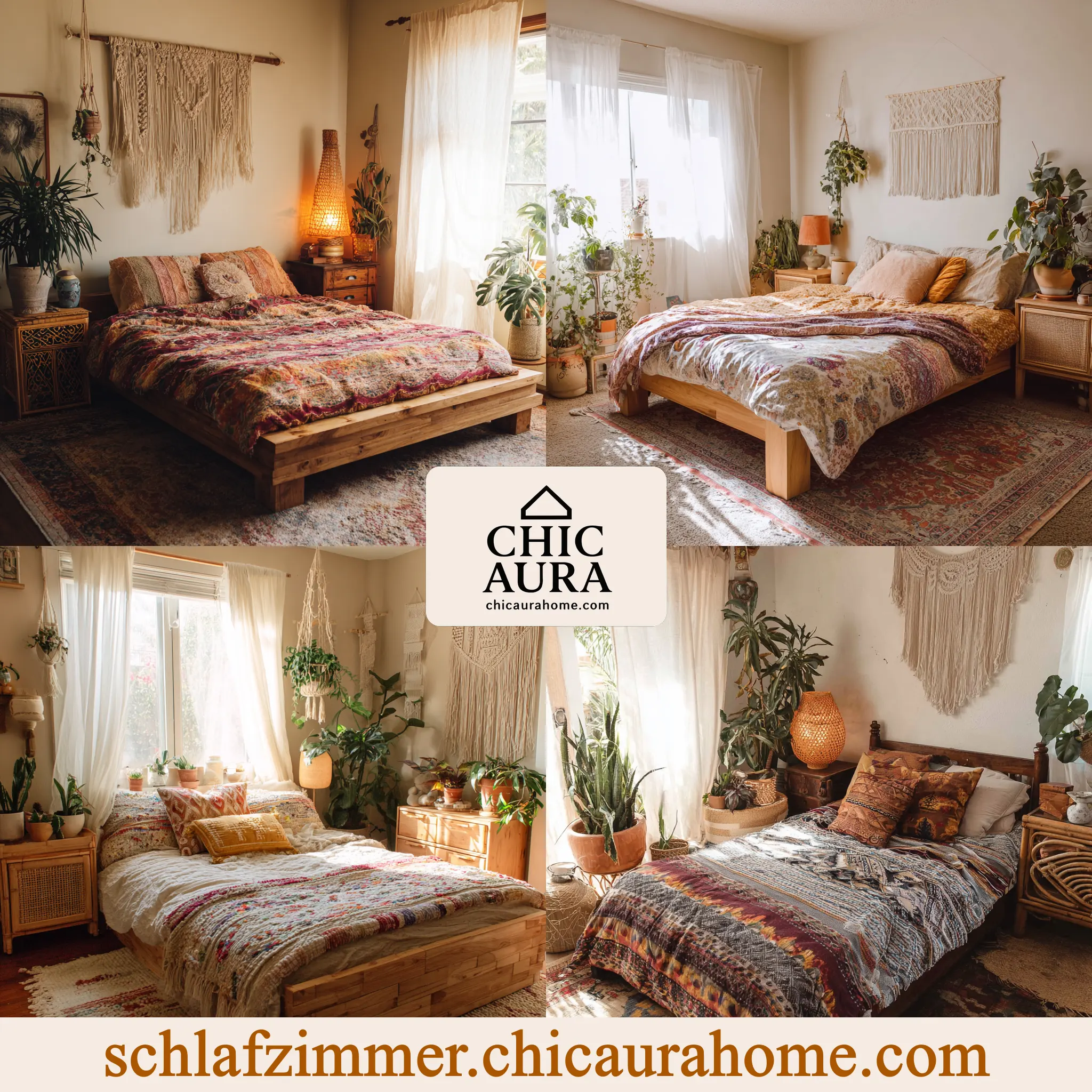 schlafzimmer ideen boho bunt
