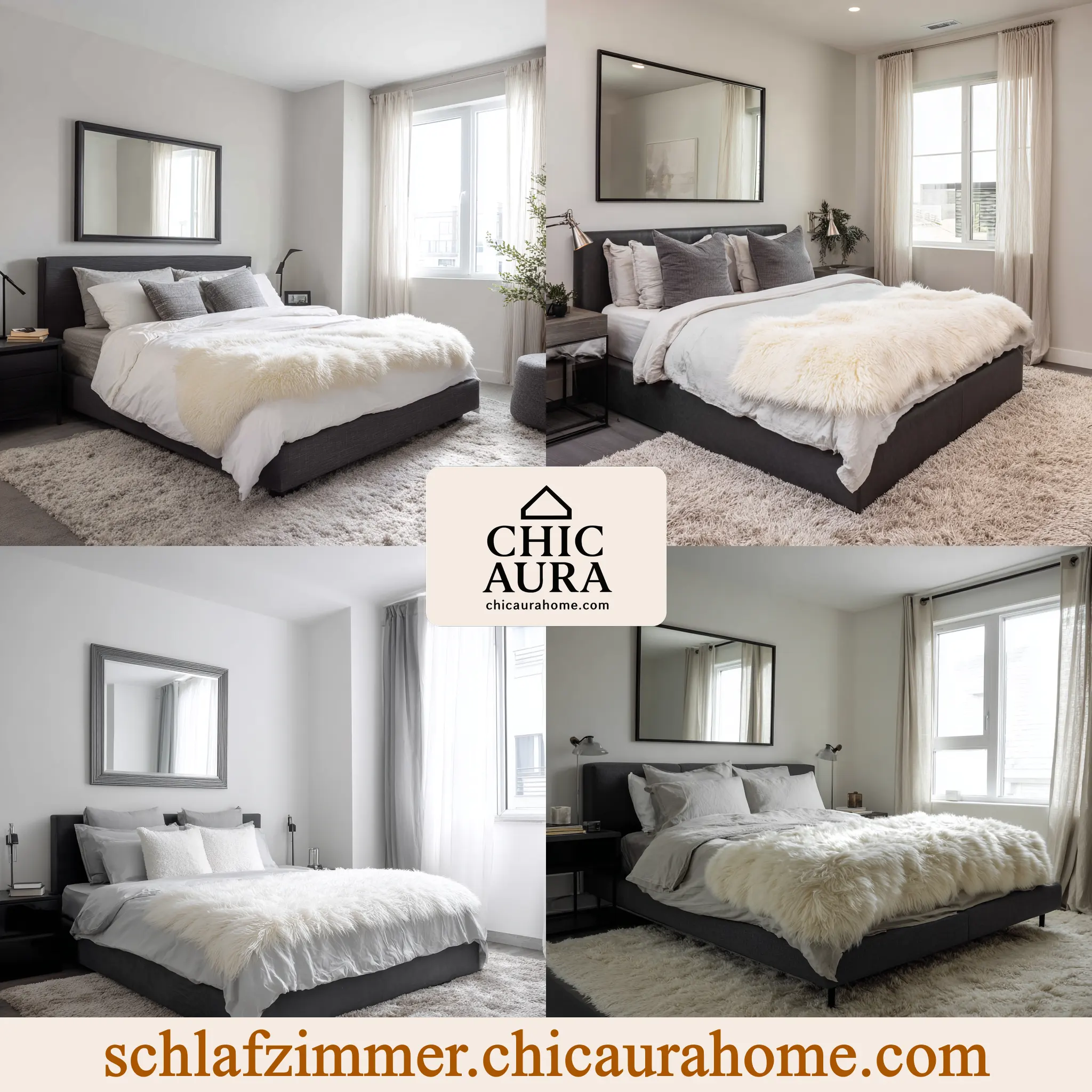schlafzimmer ideen dunkelgraues bett