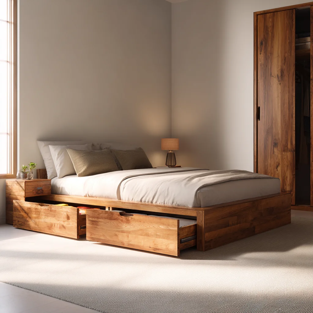 bettgestell mit stauraum