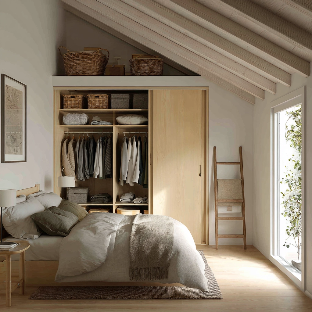 kleiderschrank ideen dachschräge