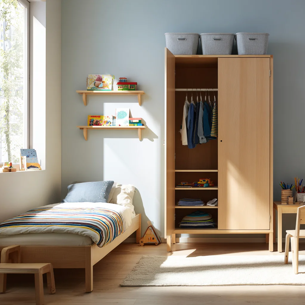 kleiderschrank ideen kinderzimmer