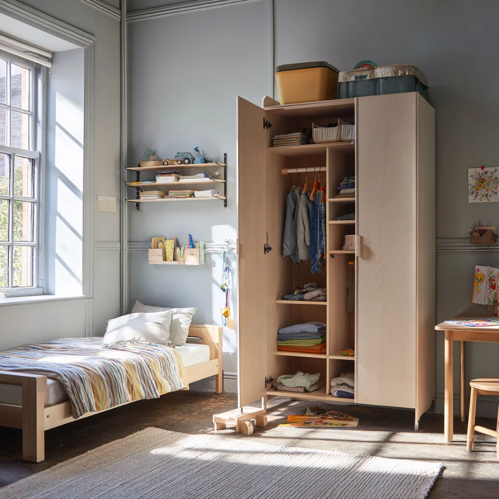 kleiderschrank ideen kinderzimmer