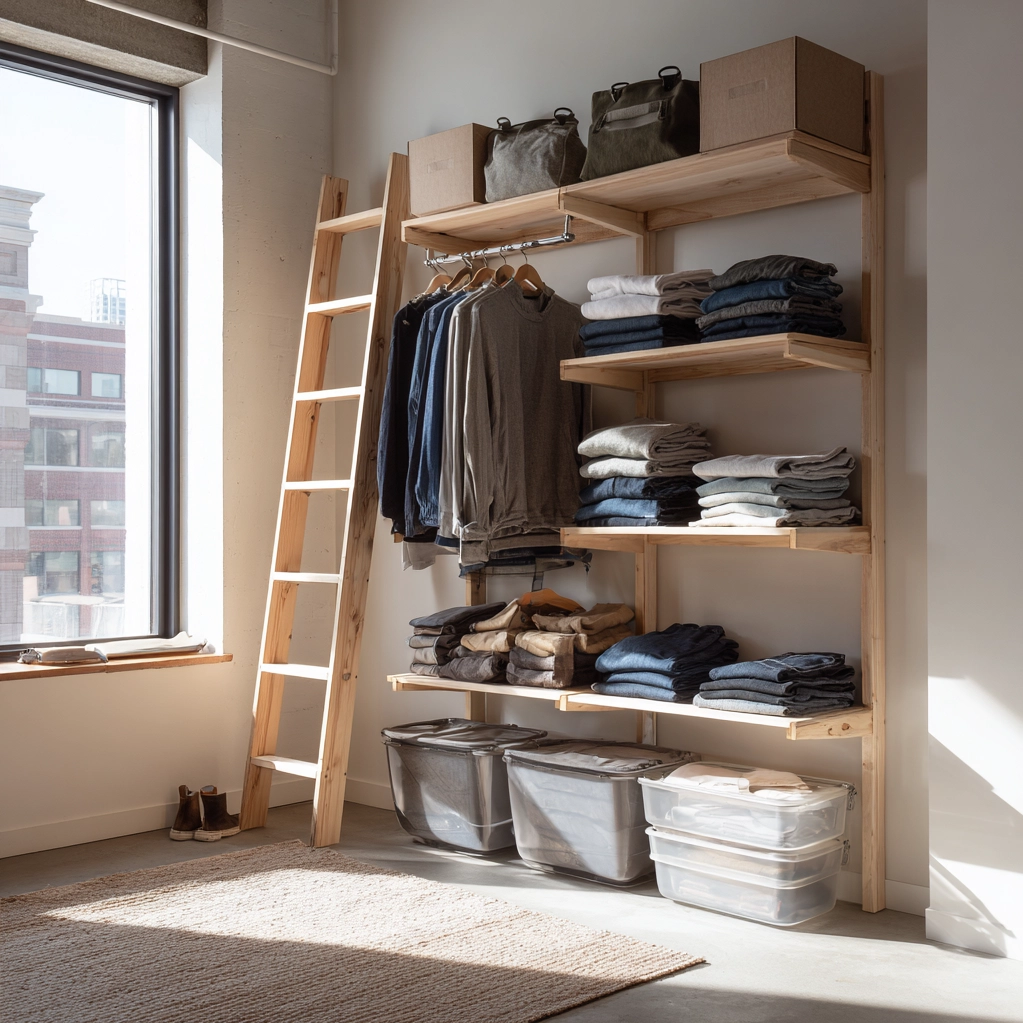 kleiderschrank ideen wenig platz diy