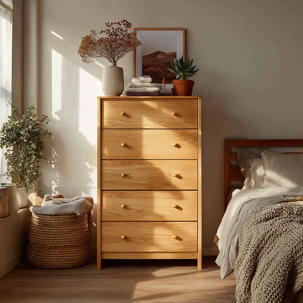 kommode dekorieren holz