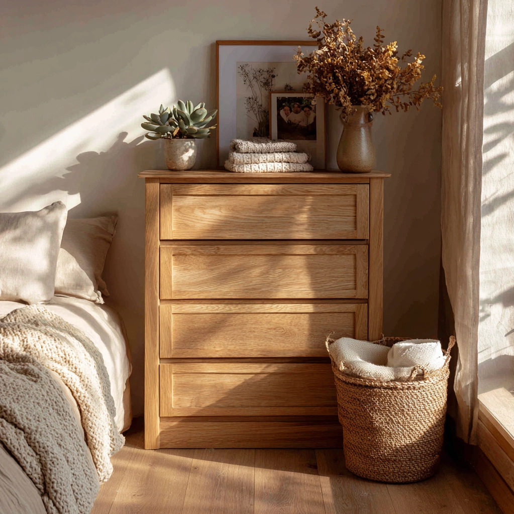 kommode dekorieren holz