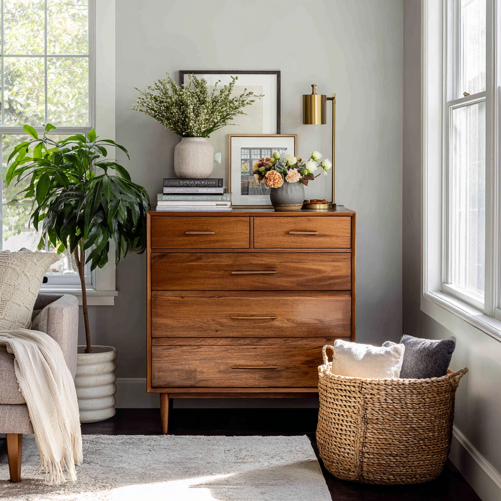 kommode dekorieren wohnzimmer