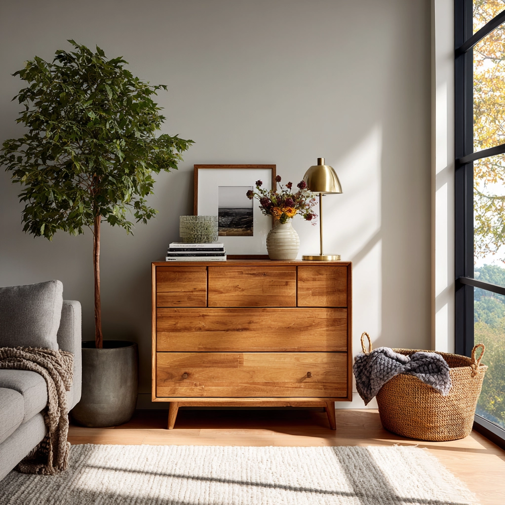 kommode dekorieren wohnzimmer