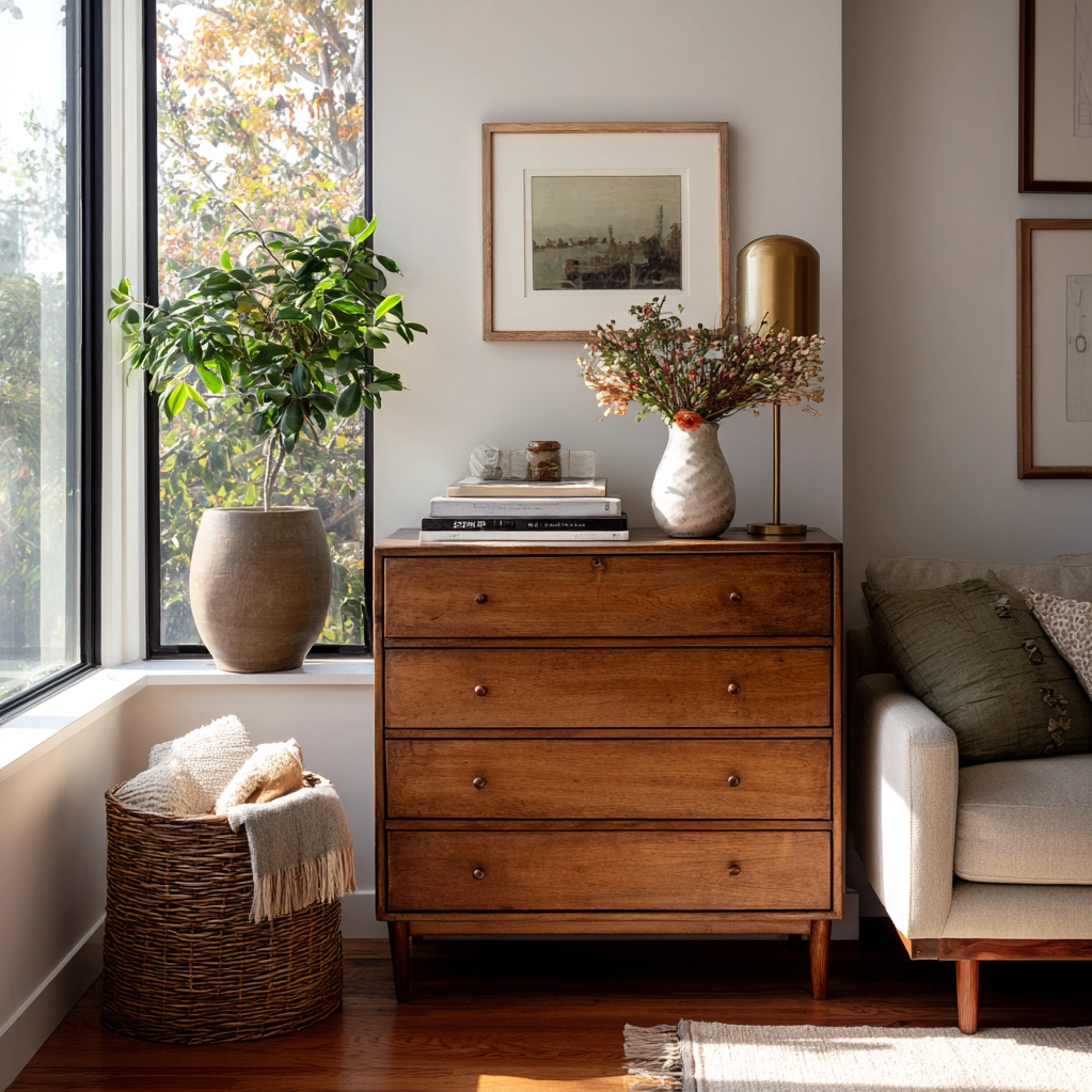 kommode dekorieren wohnzimmer