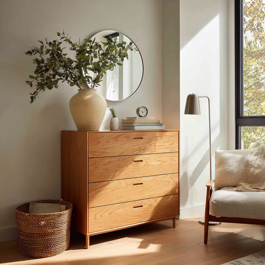 kommode dekorieren wohnzimmer modern