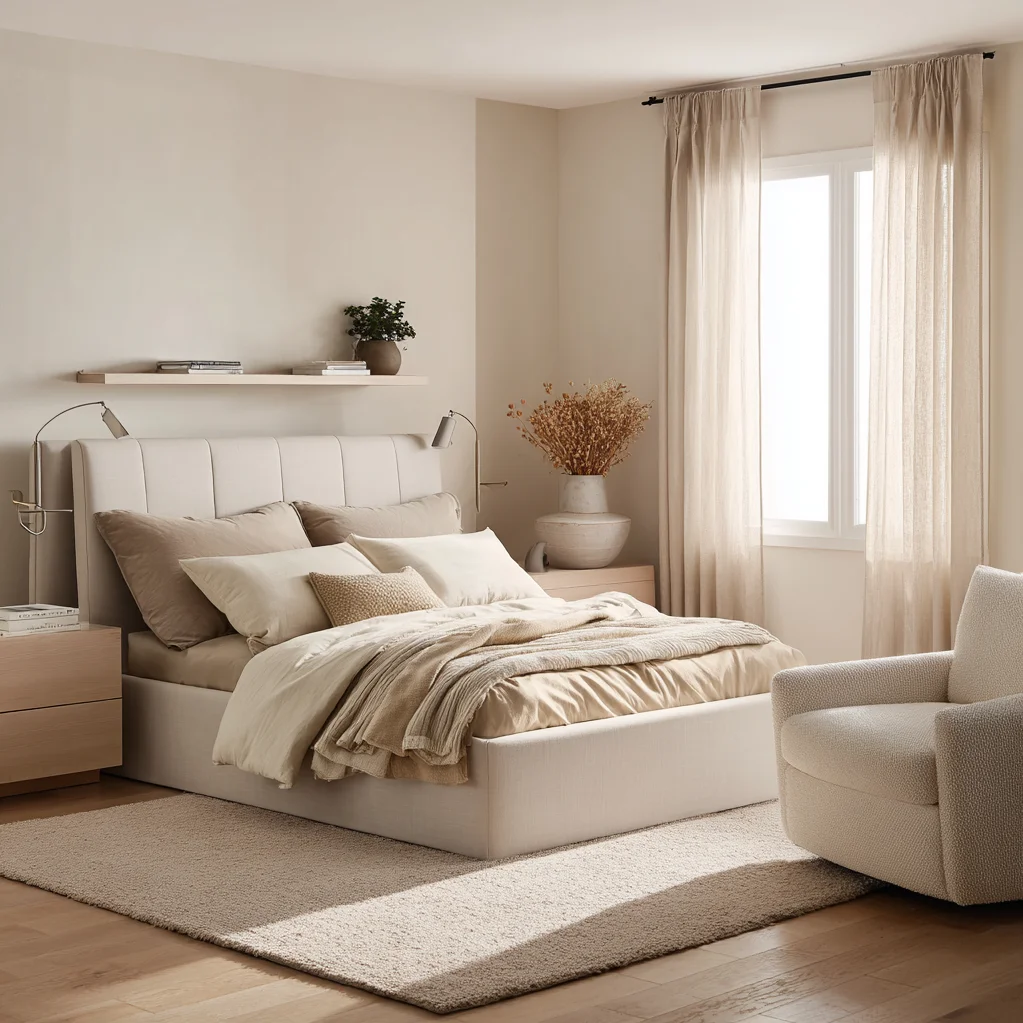 luxus schlafzimmer modern beige
