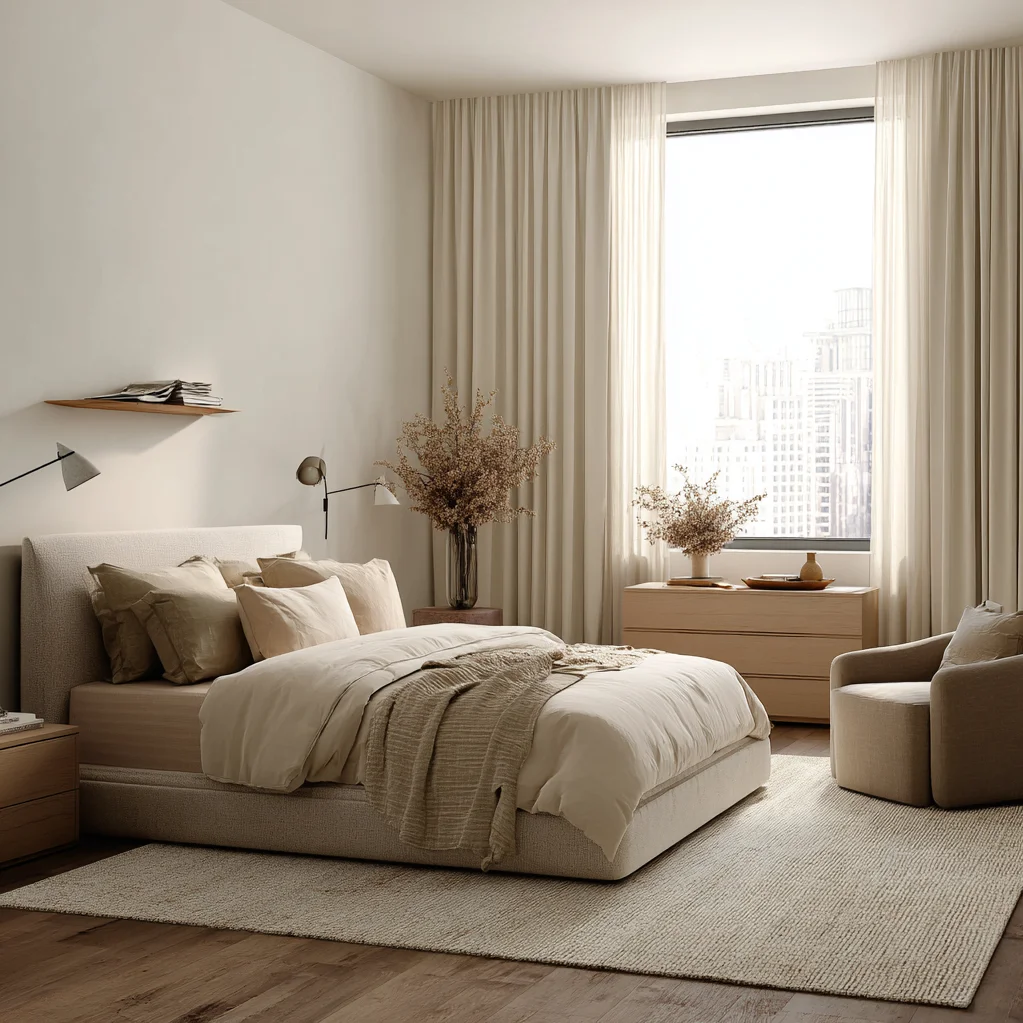 luxus schlafzimmer modern beige