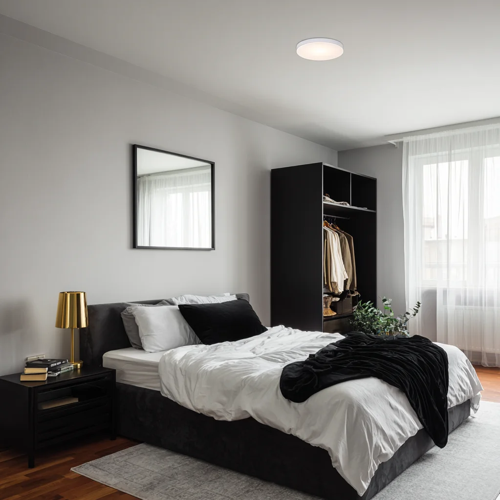 luxus schlafzimmer schwarz