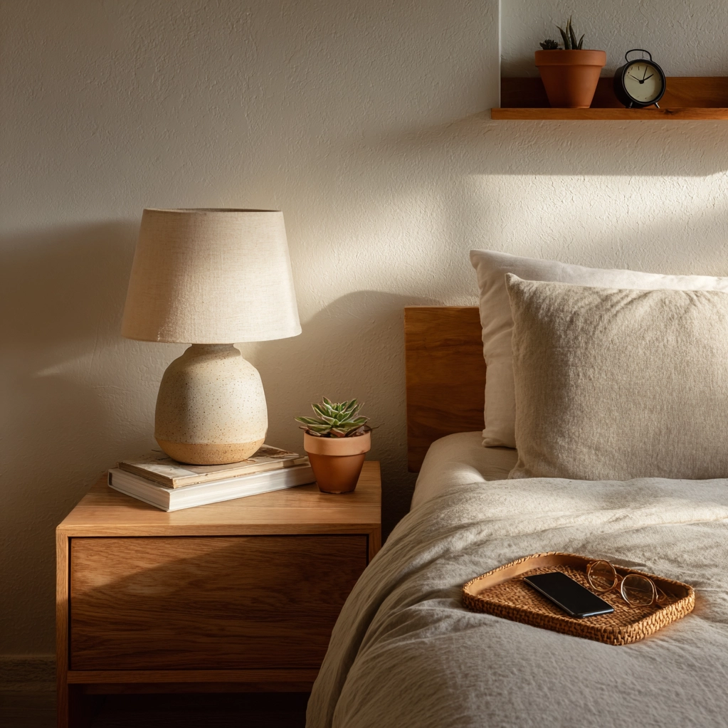 nachttisch dekoration