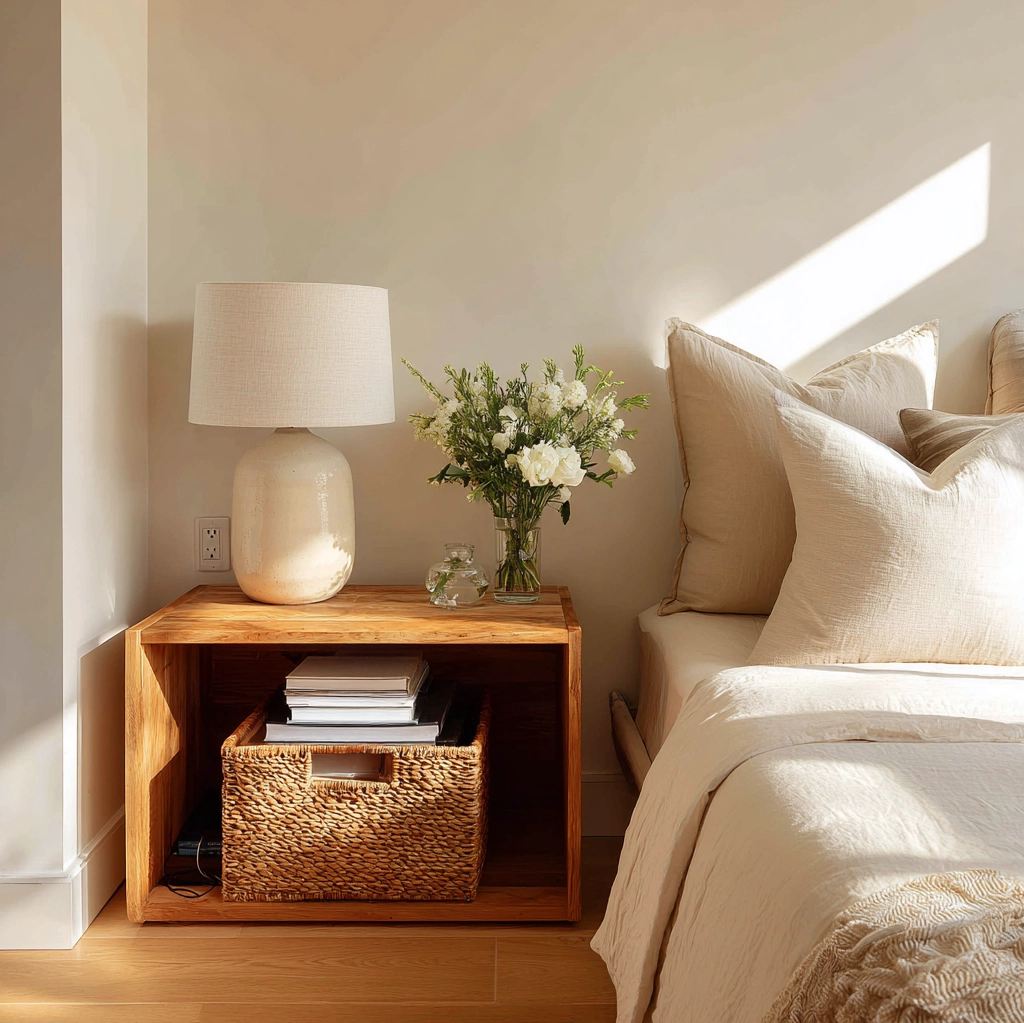 nachttisch dekorieren ideen