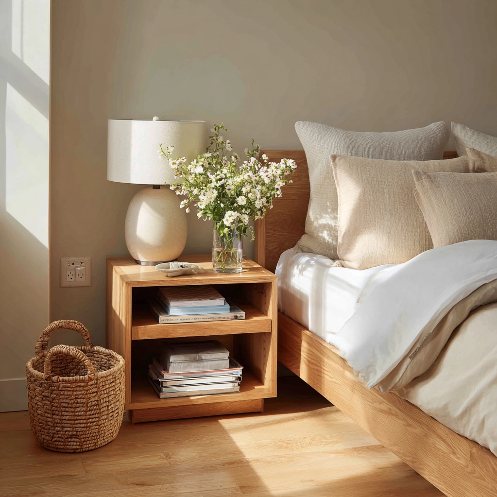 nachttisch dekorieren ideen