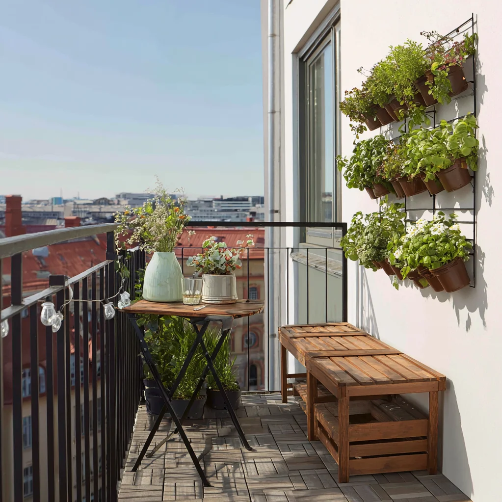 platzsparende ideen balkon