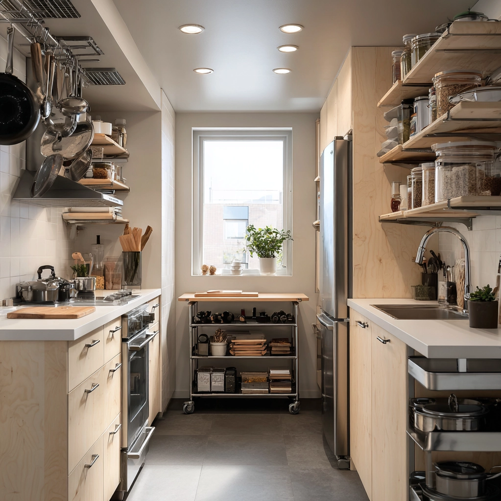 platzsparende ideen küche