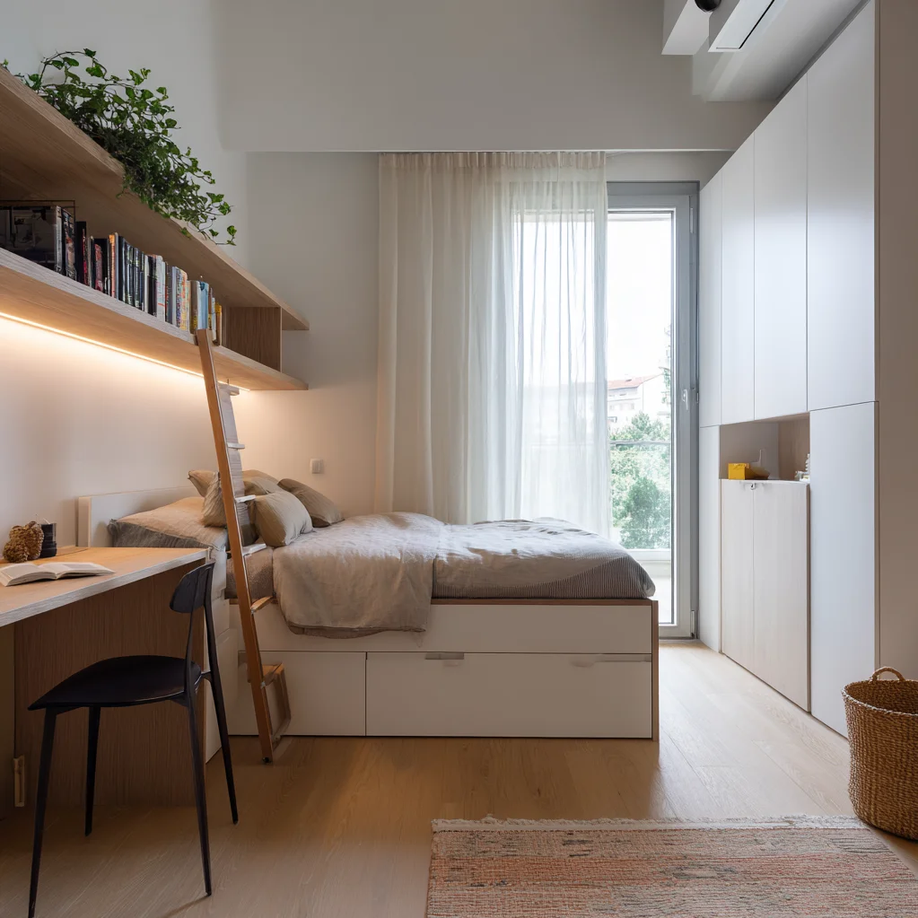 platzsparende ideen zimmer