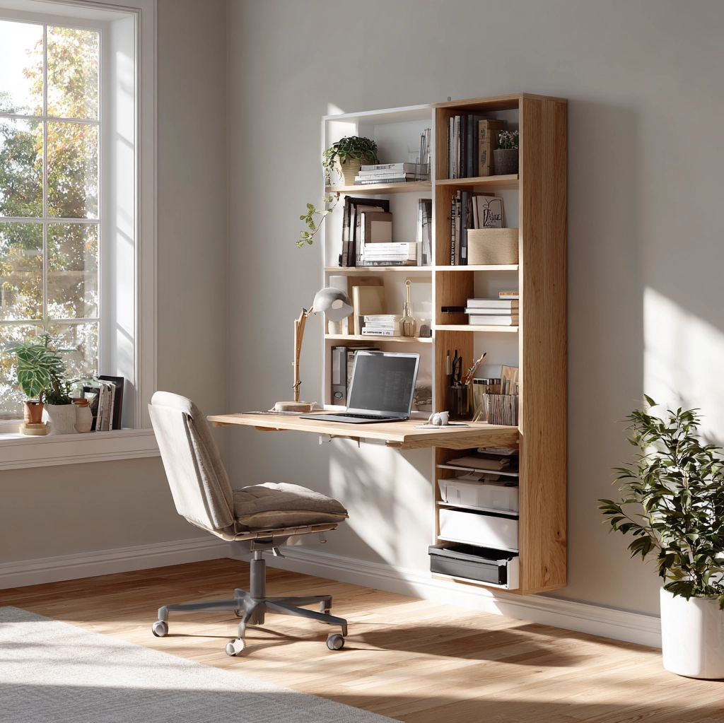 platzsparende möbel ideen büro