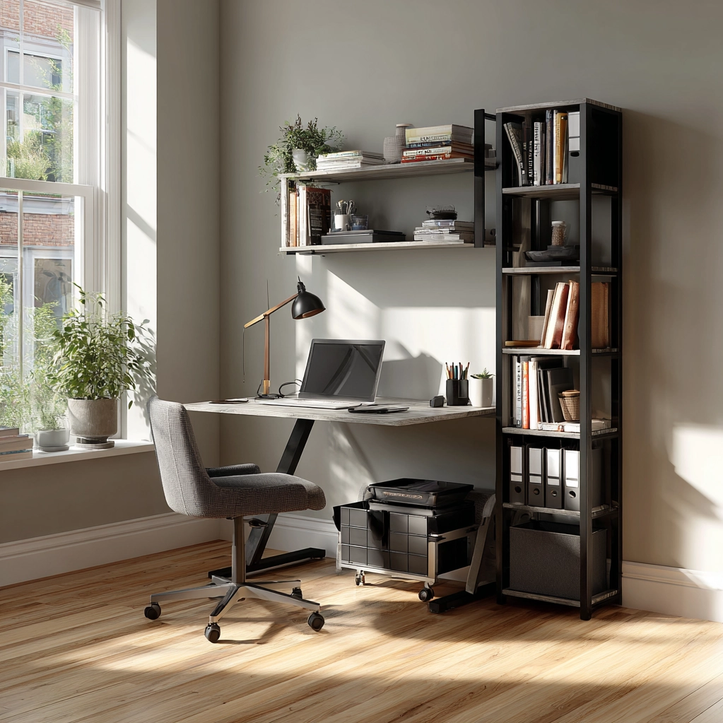 platzsparende möbel ideen büro