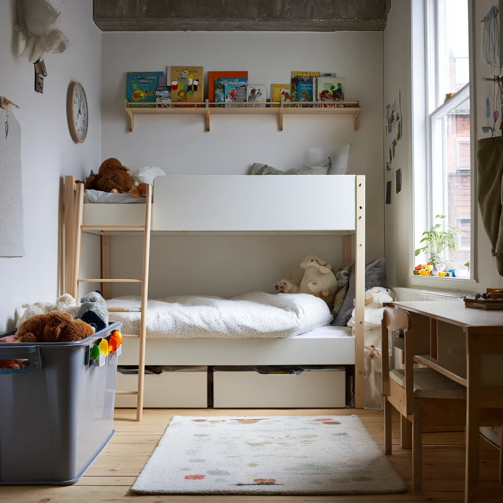 platzsparende möbel ideen kinderzimmer