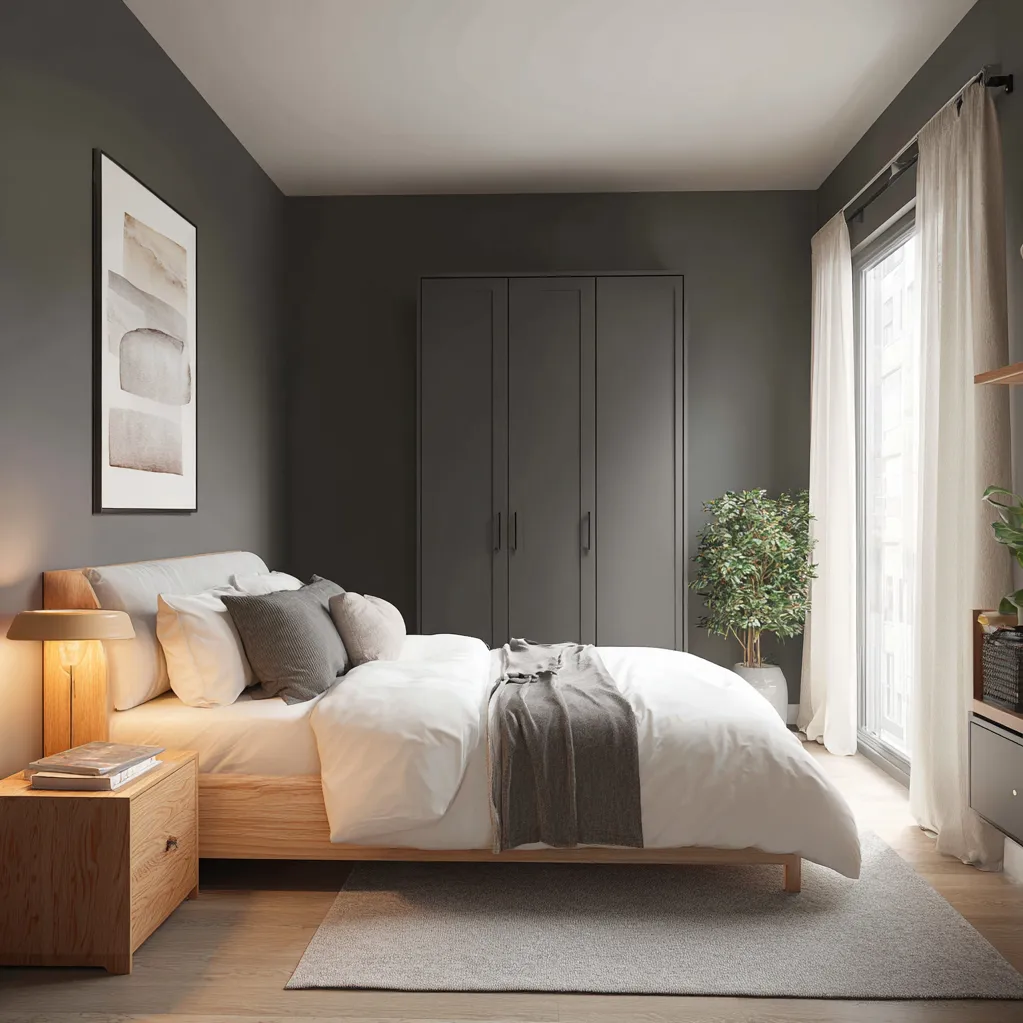 schlafzimmer anthrazit