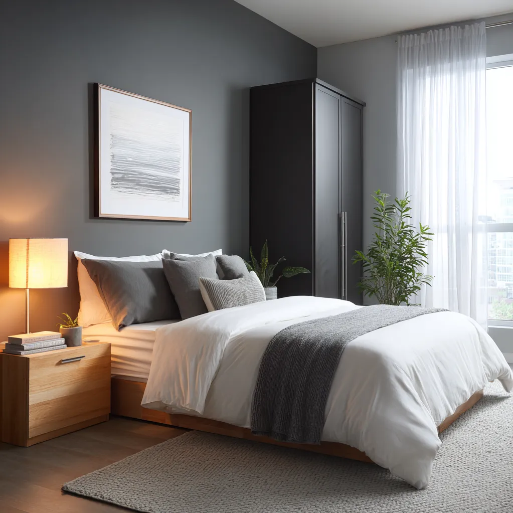 schlafzimmer anthrazit