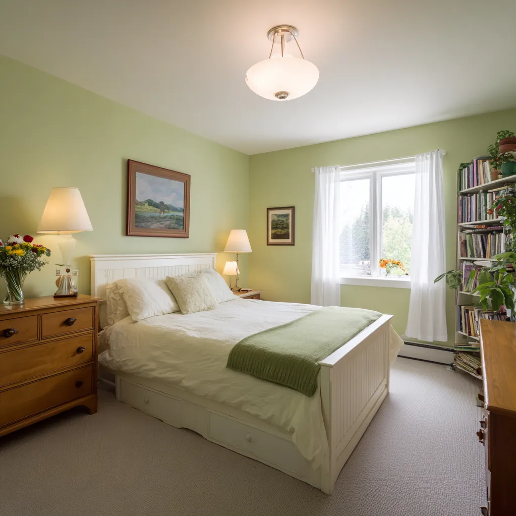 schlafzimmer apfelgrün