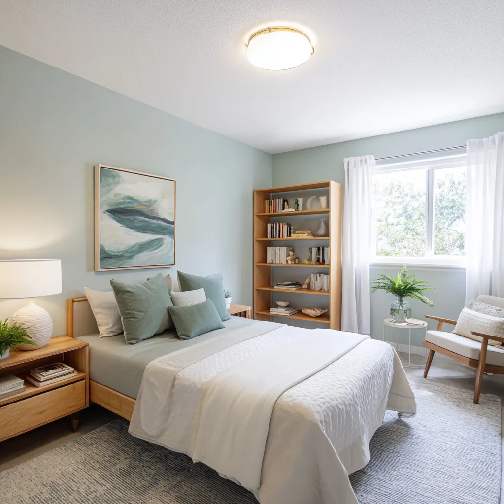 schlafzimmer aquamarin