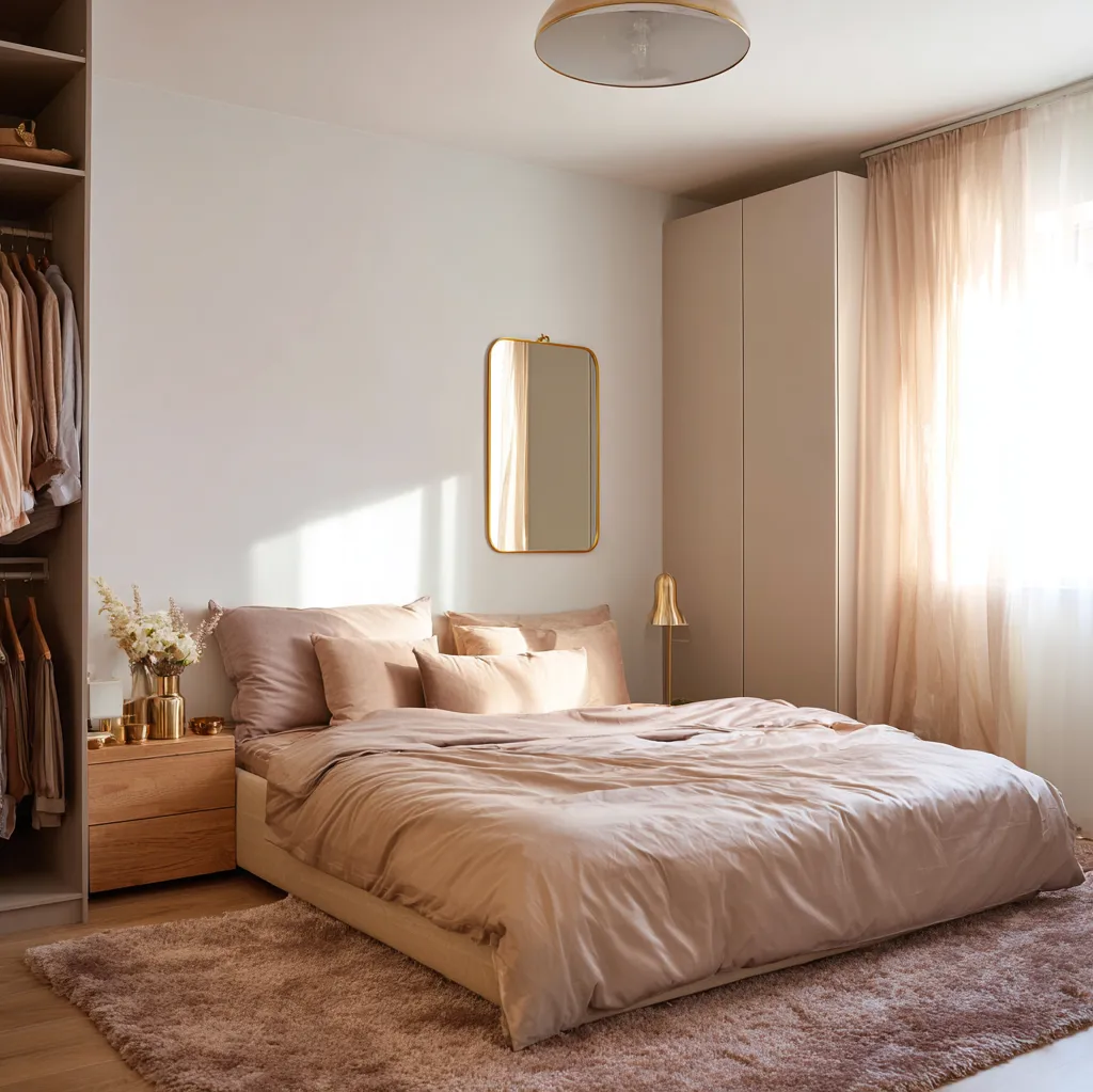 schlafzimmer champagner