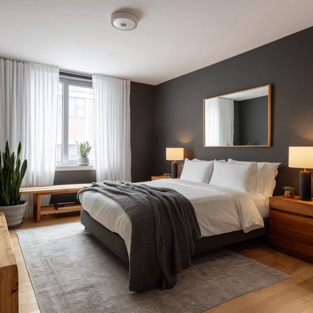 schlafzimmer dunkelgrau