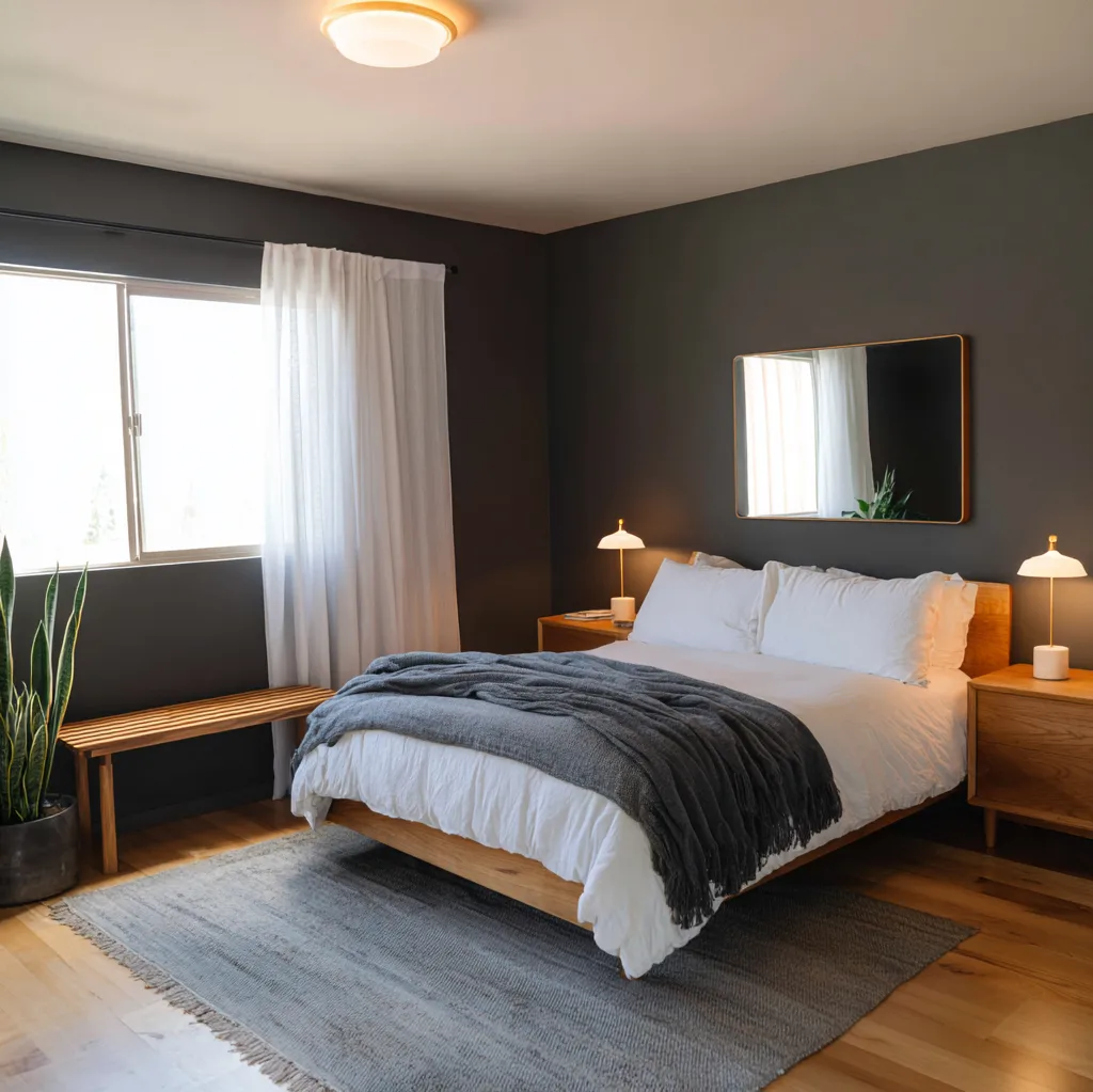 schlafzimmer dunkelgrau