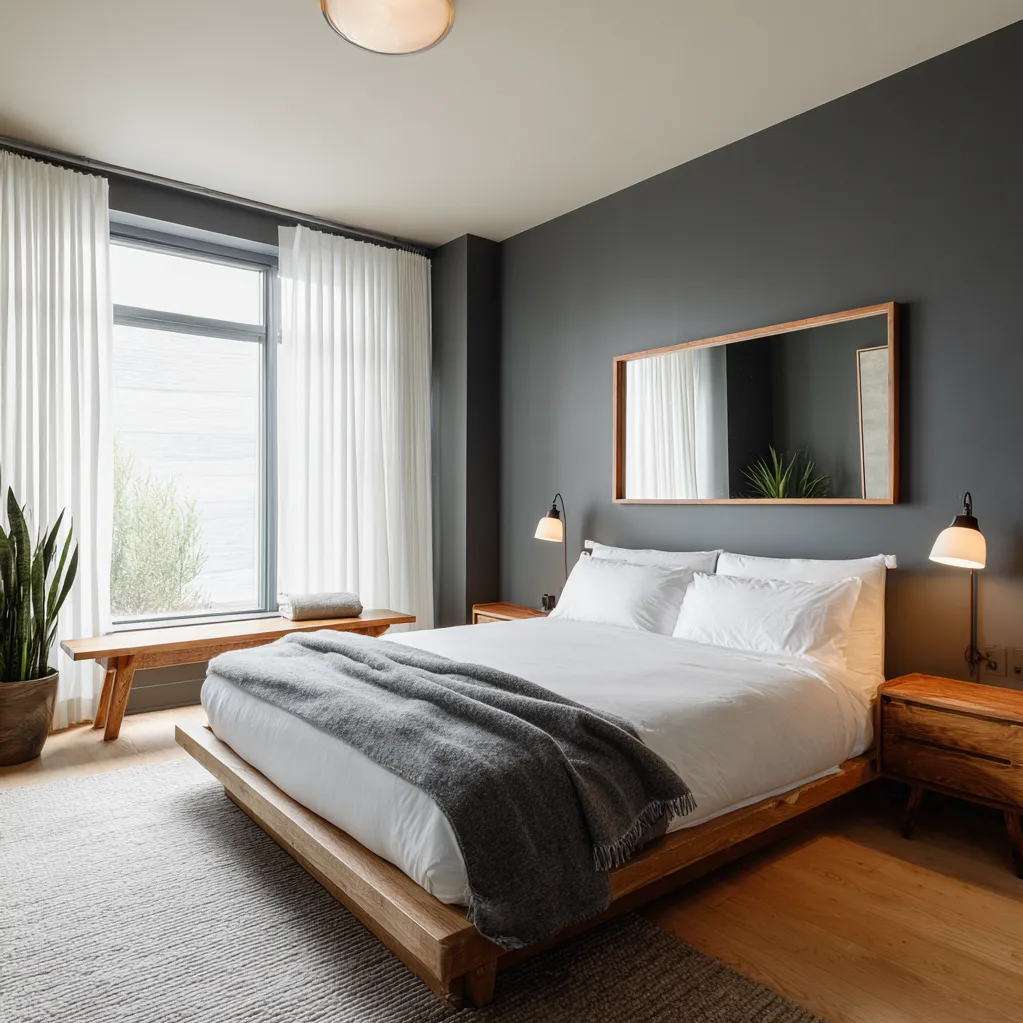 schlafzimmer dunkelgrau