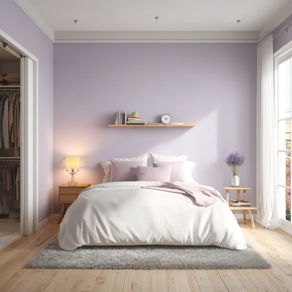 schlafzimmer flieder