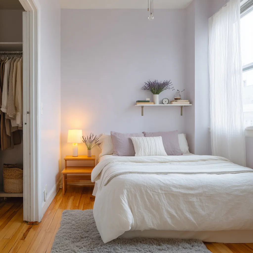 schlafzimmer flieder