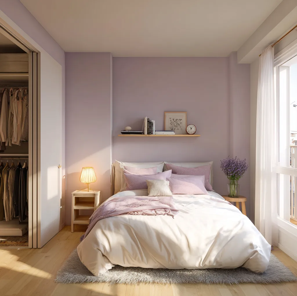 schlafzimmer flieder