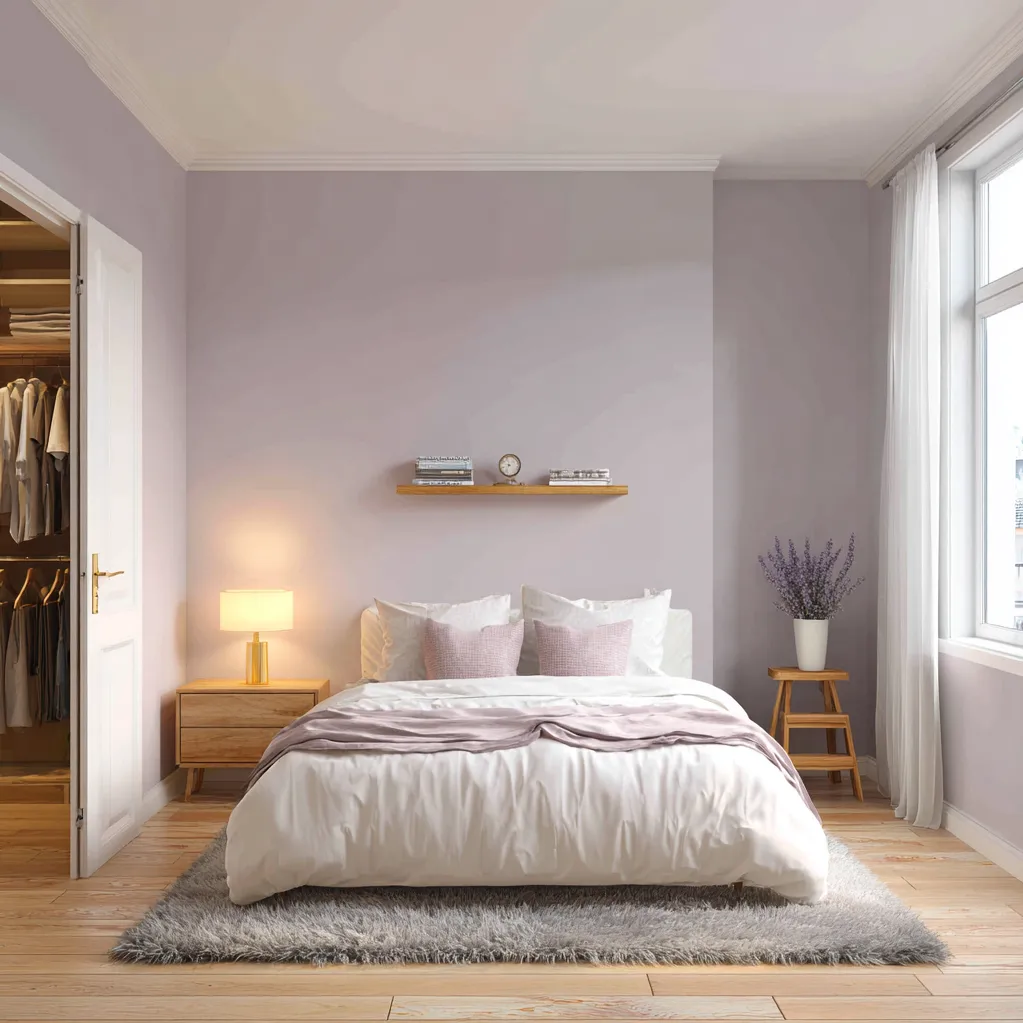 schlafzimmer flieder