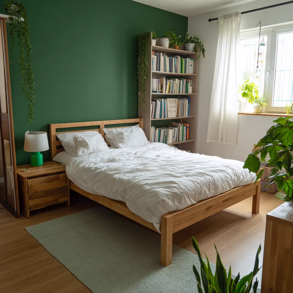 schlafzimmer grün