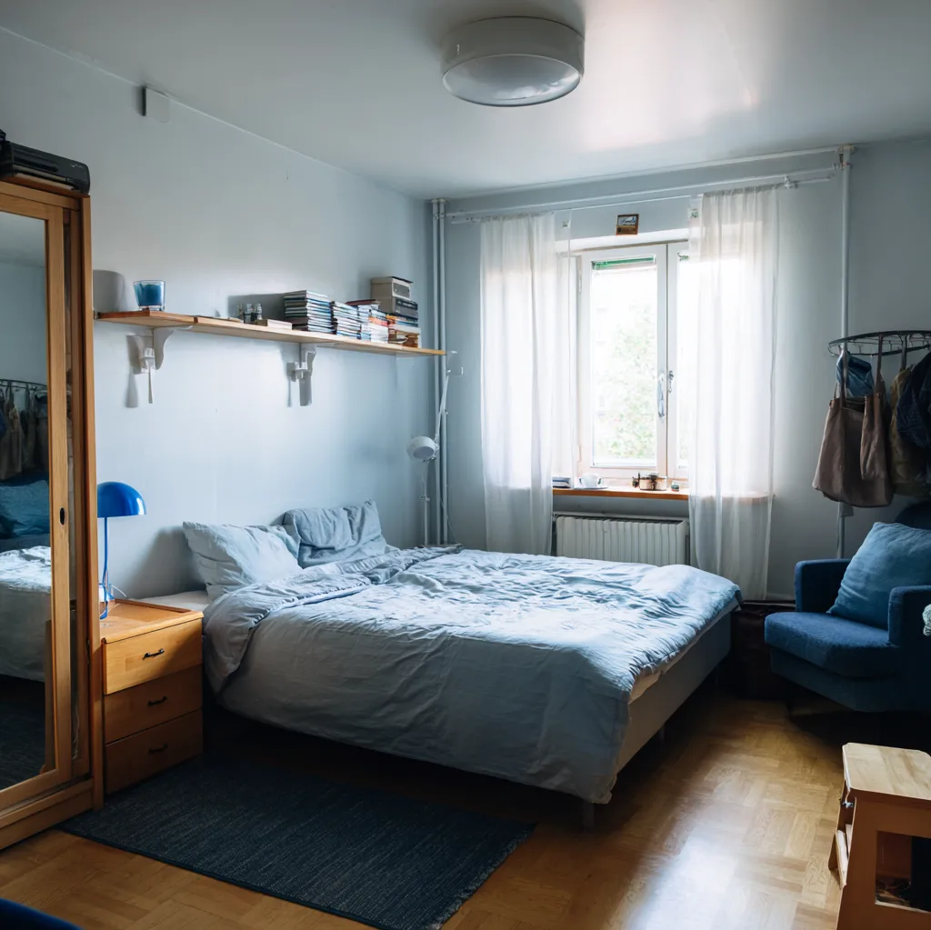 schlafzimmer himmelblau