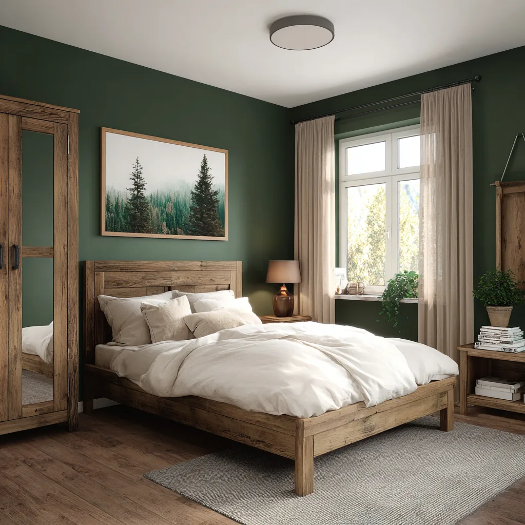 schlafzimmer jagdgrün