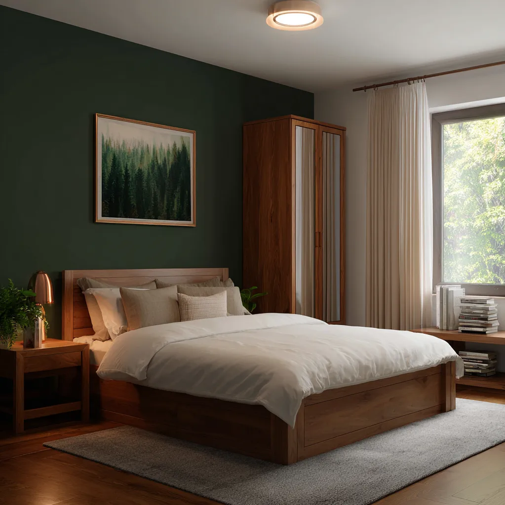 schlafzimmer jagdgrün