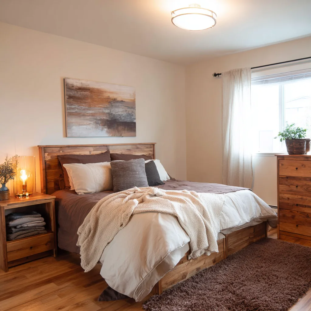 schlafzimmer kaffeebraun