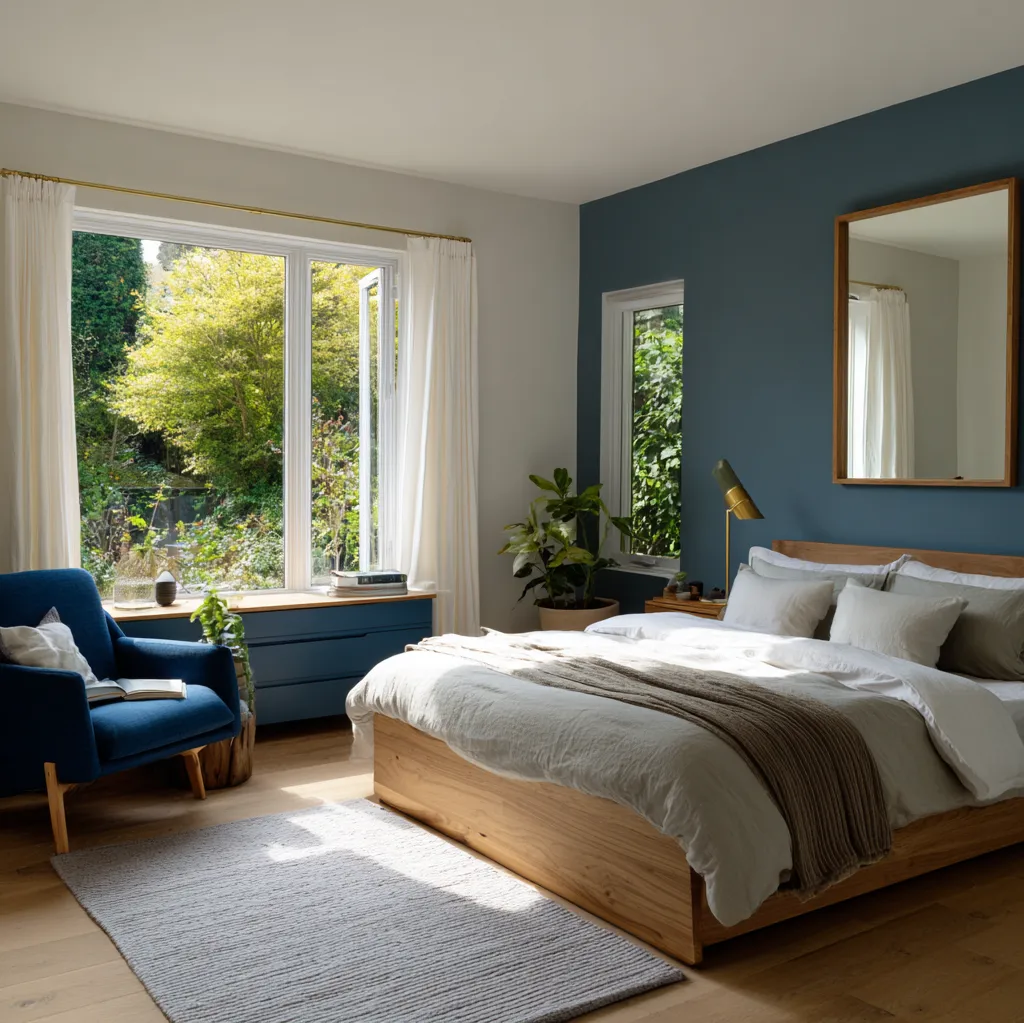 schlafzimmer kobaltblau