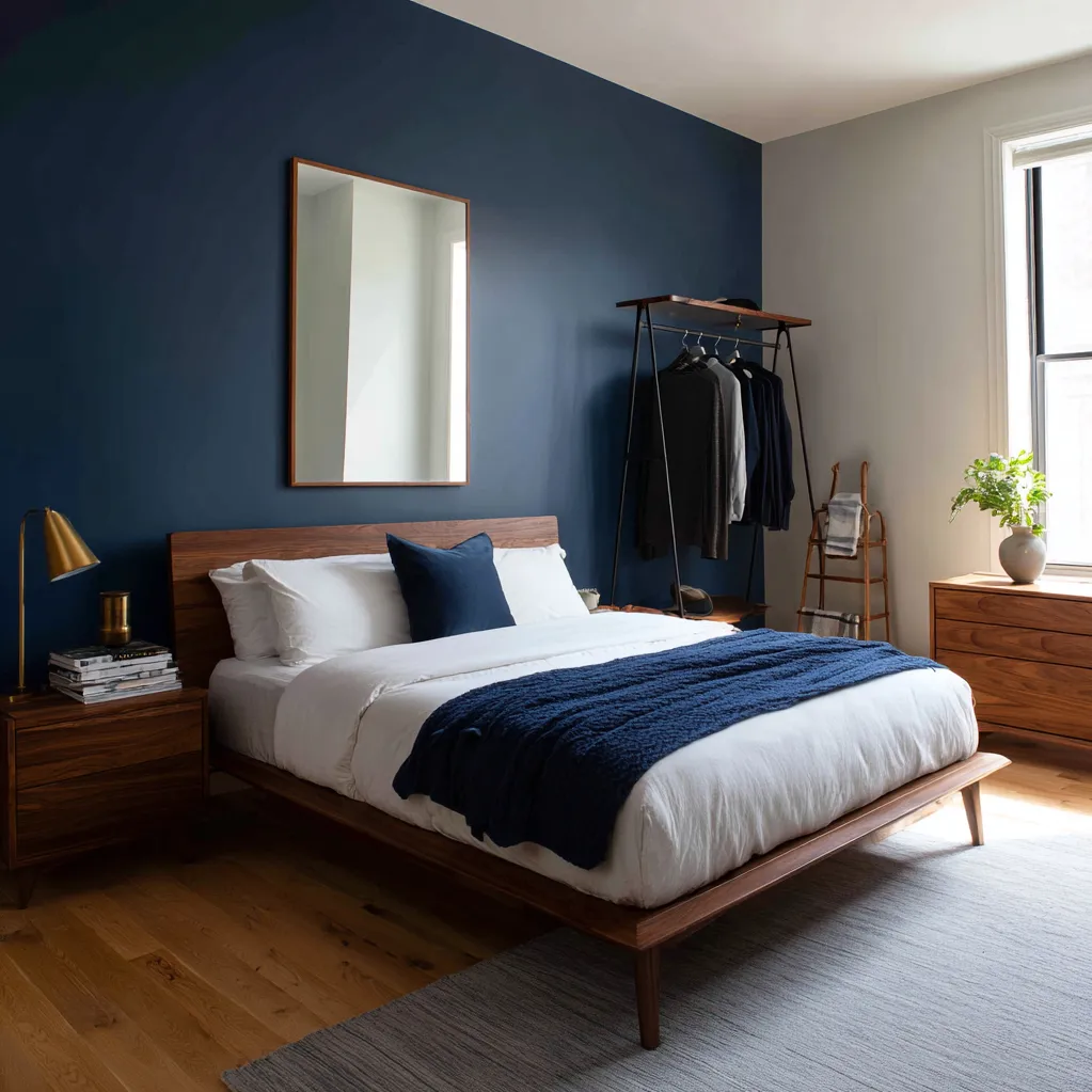 schlafzimmer königsblau