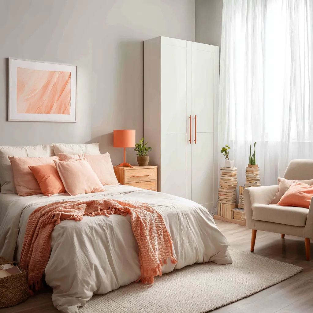 schlafzimmer koralle