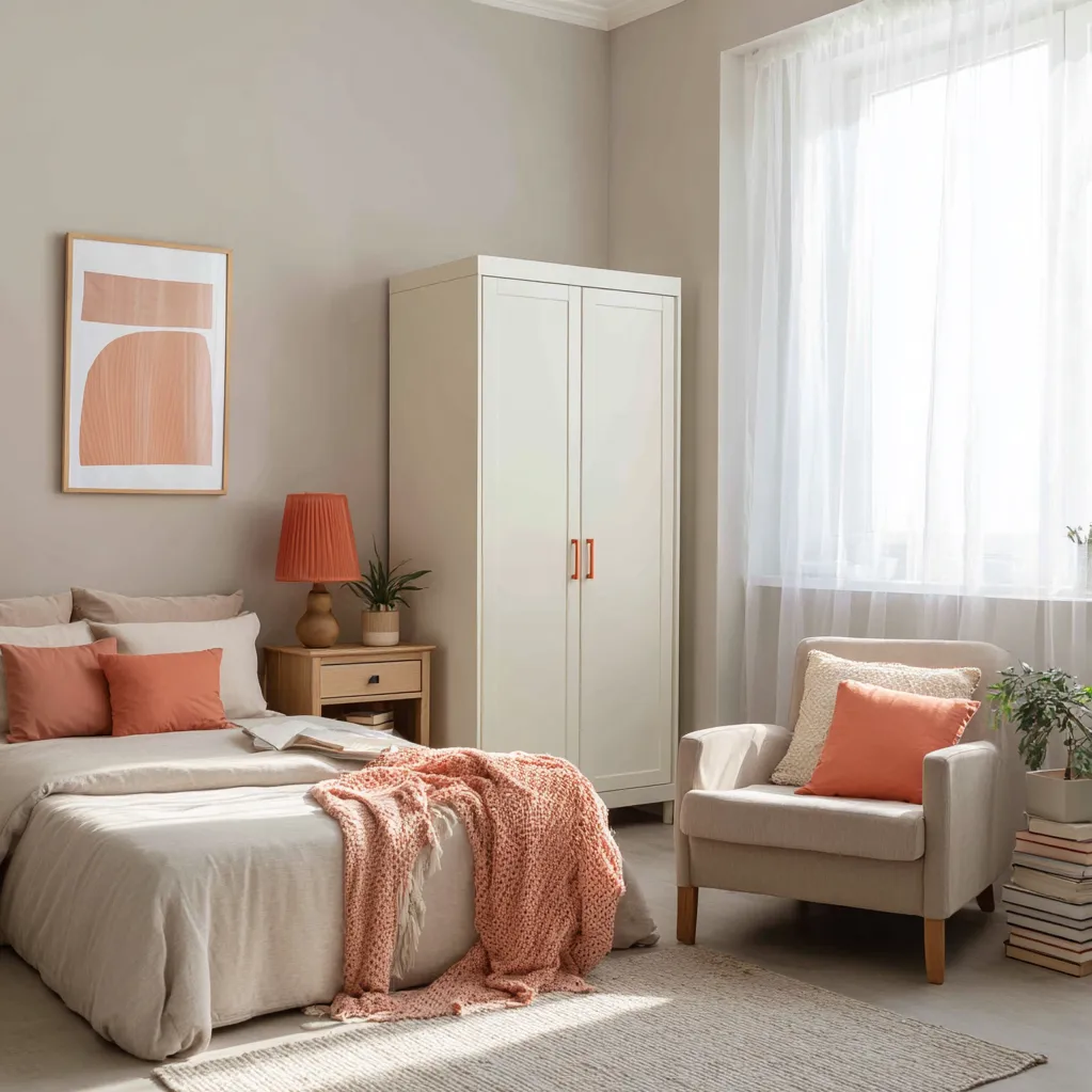 schlafzimmer koralle